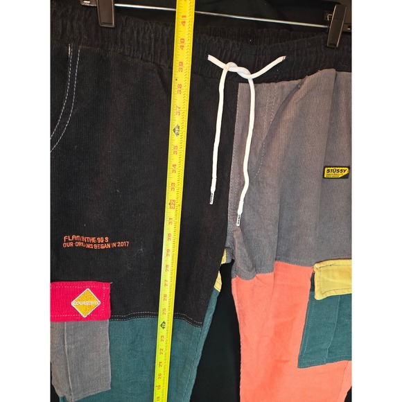 Stussy KCLOT Patchwork Corduroy Pants Mens Size L Streetwear Color Block - Picture 7 of 11